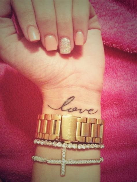 Love Wrist Tattoo Love Wrist Tattoo Trendy Tattoos Beauty Tattoos