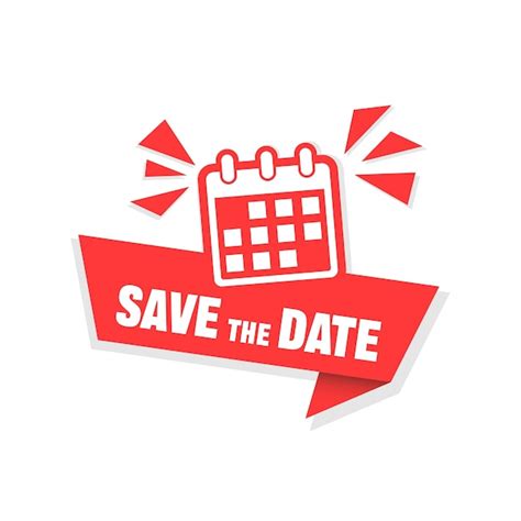 Premium Vector Save The Date Banner Icon In Flat Style Compliance