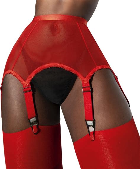 Sofsy Mesh Garter Belt With Straps For Stockings Lingerie Garter