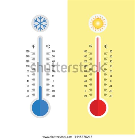 Thermometer Equipment Showing Hot Cold Weather Stock Vector Royalty