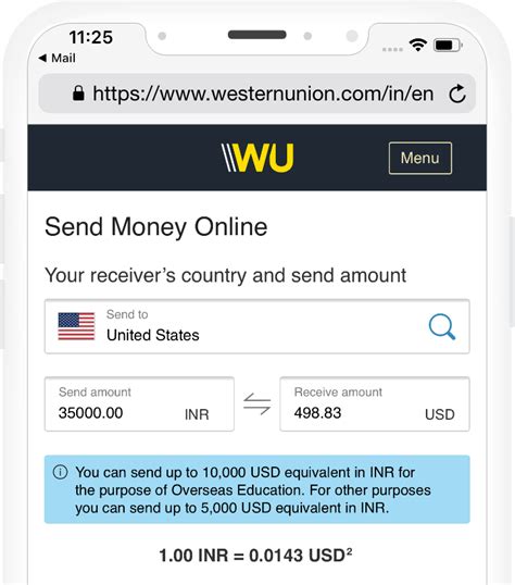Register and send your first transfer in minutes. International Money Transfers | Western Union India
