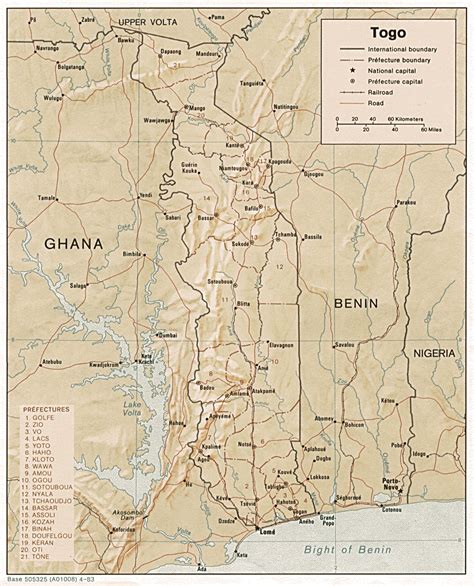 Togo Map Travel Information Tourism And Geography