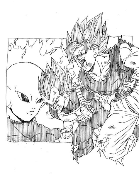 Dibujos De Goku Vs Jiren Para Colorear Para Colorear Pdmrea