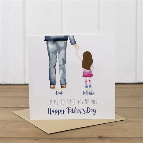 Maybe you would like to learn more about one of these? Personalised Daughter Girl Father's Day Card | Fathers day ...