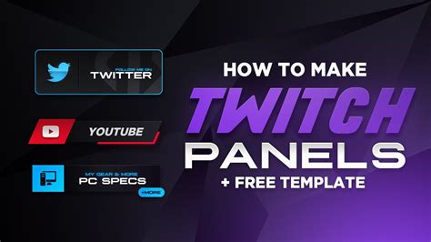 How To Create Twitch Panels Free Template Tutorial By Edwarddzn
