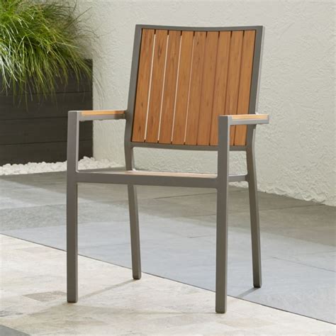 Crate and barrel gray midcentury mad men living room chair $500 pic hide this posting restore restore this posting. Natural Stackable Outdoor Dining Chair | Crate and Barrel