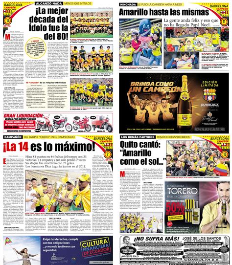 Publicaciones En Los Diarios Sobre Barcelona Diario Extra Guayaquil