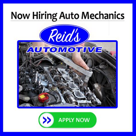 Now Hiring Auto Mechanics Reids Automotive