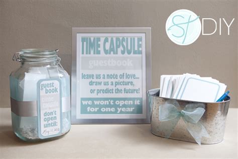 We don't have to spend a fortune on decorations to get featured in a wedding magazine. How to make a DIY time capsule guest book