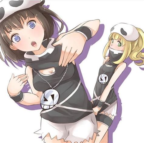 Moon And Lillie Dressed As Team Skull Pokemon Characters Anime Pokemon