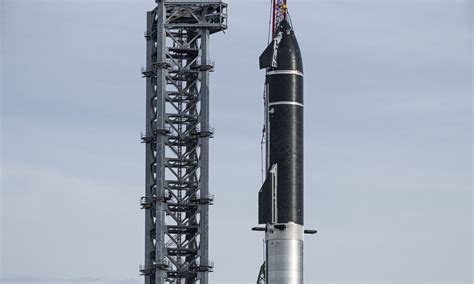 Starship Is Stacked On The Super Heavy Booster The Tallest Rocket Ever