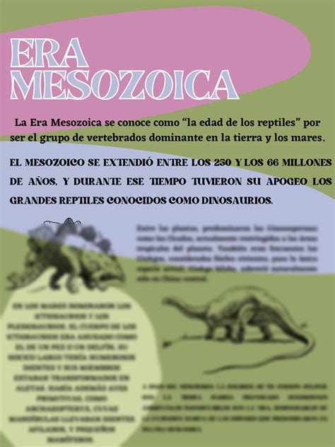 Solution Era Mesozoica Cartel Biología Studypool