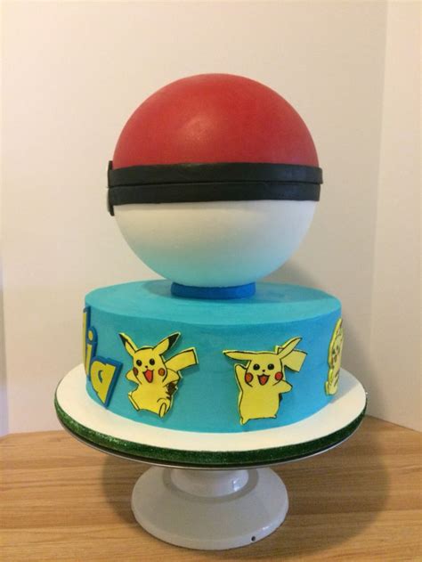 Pokemon Poke Ball Cake With Pikachu Chocolate Poke Ball With Pokemon
