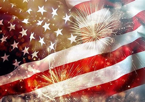 Shop Usa Flag Fireworks Backdrop Celebrating Independence Day Whosedrop