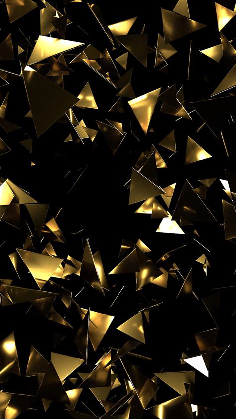 Gold Triangles Anders Anders Lunde Abstract Anderslunde Black