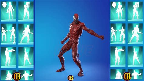 Fortnite Carnage Skin Showcase With Icon Series Dances And Emotes