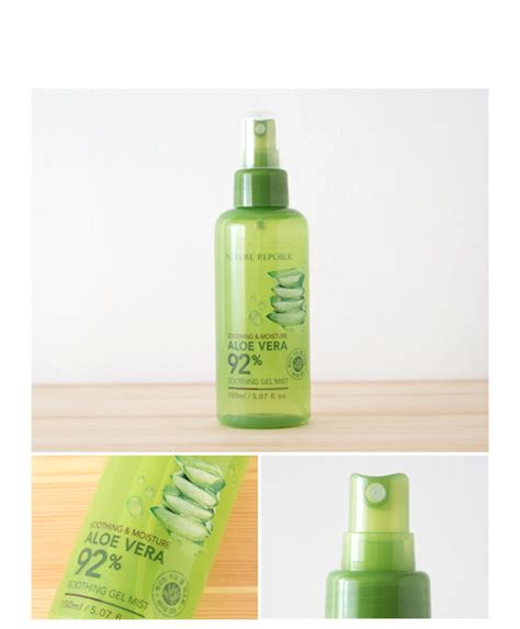 Aloe vera gels are the best for when you suffer from sunburn on your body, or soothe acne on your face. Nature Republic Soothing Moisture Aloe Vera Gel Mist ...