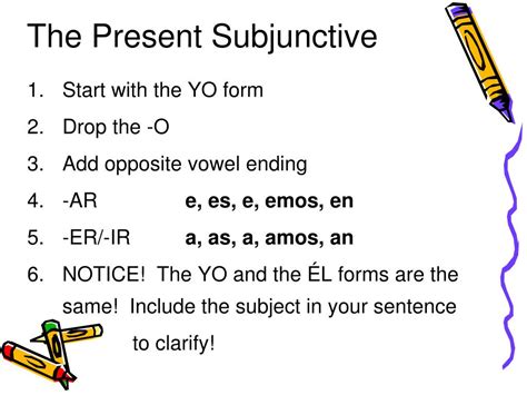 Ppt The Present Subjunctive Tense Powerpoint Presentation Free