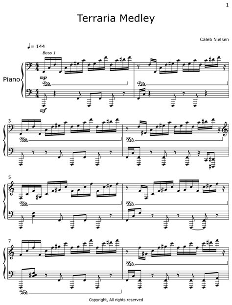 Terraria Medley Sheet Music For Piano