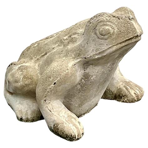 Vintage Coastal Cast Concrete Frog Statue For Sale At 1stdibs