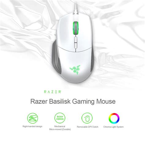 Razer Basilisk Gaming Mouse 16000 Dpi Sensor óptico Chroma Rgb Ilumina