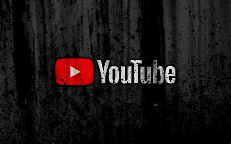 Download Wallpapers Youtube 4k Logo Grunge Black Background