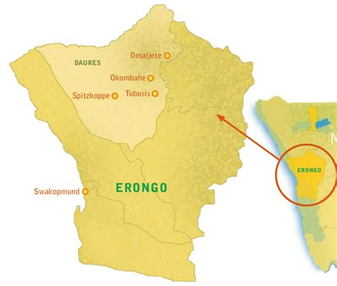 Study Area 2 Erongo Region Showing The Location Of Omatjete Okombahe