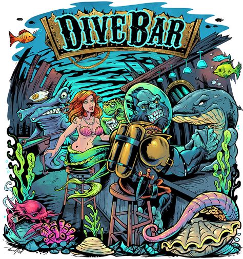 Dive Bar Digital Art By Flyland Designs Pixels
