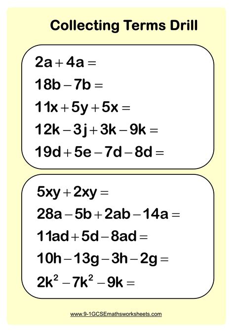 Simplifying Expressions Worksheet Practice Questions | Cazoomy