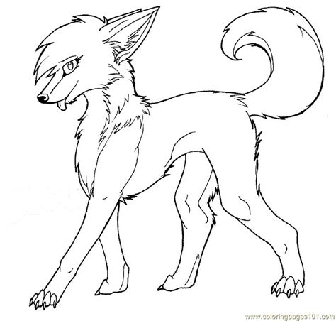 Anime Wolf Coloring Pages Wolf Colors Animal Coloring