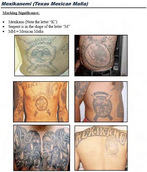 Compartiendo La Red Mexican Gang Tattoos Identification Guide