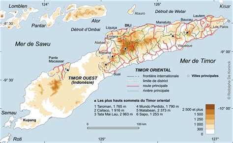 Carte Des Pays Avec Les Villes Le Timor Oriental