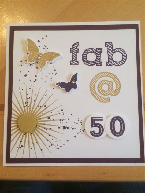 Stampin Up 50th Birthday Birthday Cards Landmark Birthday 50th