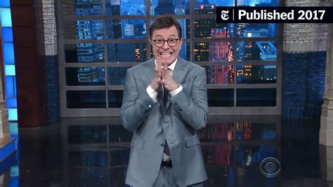stephen colbert declares victory after trump insults him the new york times