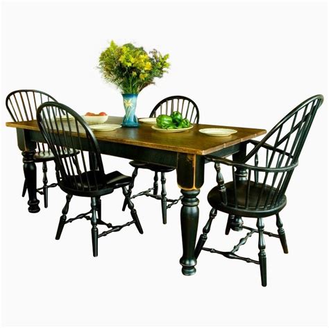 Buy Hand Made Pine Farmhouse Dining Table And Six Chairs Made To Order