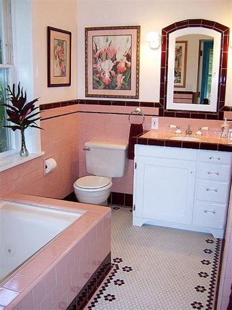 I believe that pink was the most popular color for bathroom tile in the 1950s. 34 4x4 pink bathroom tile ideas and pictures 2020
