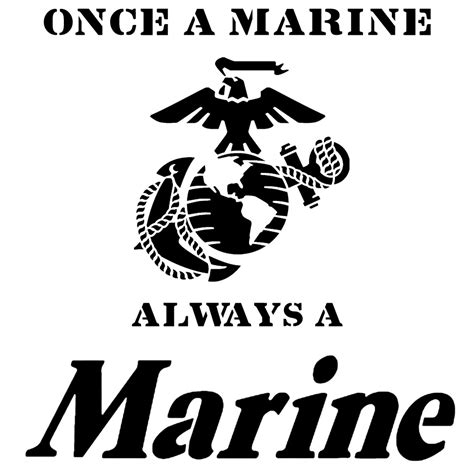 Once A Marine Always A Marine Stencil Sp Stencils Once A Marine