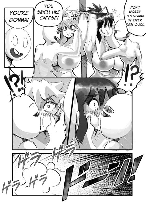 Rule 34 Angry Black And White Blush Body Swap Bondage Breasts Comic
