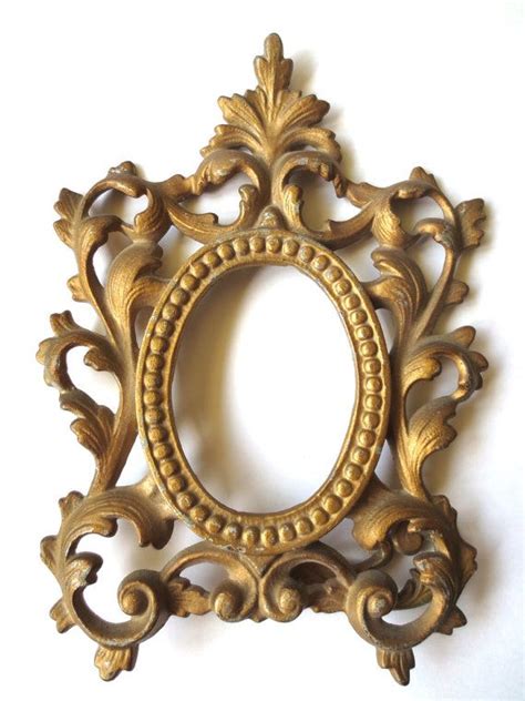 Baroque Style Vintage Gilded Metal Picture Frame By