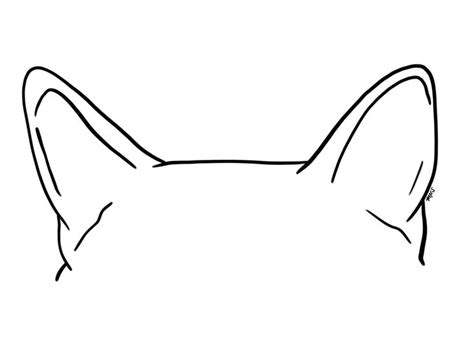 Pet Ear Outline Drawing Dog Ear Drawing Cat Ear Drawing Pet | Etsy em