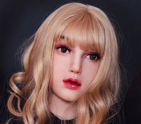 lily quality handmade soft silicone realist full head female girl crossdress sexy doll face