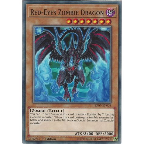Yu Gi Oh Trading Card Game Yu Gi Oh Red Eyes Zombie Dragon Sr07