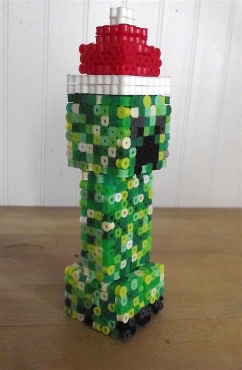 3d Christmas Minecraft Creeper Perler Beads By By Soggyenderman