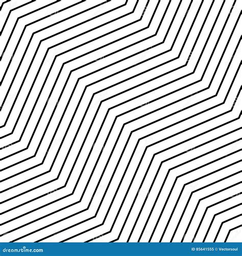 Seamlessly Repeatable Geometric Monochrome Pattern With Distorted Lines