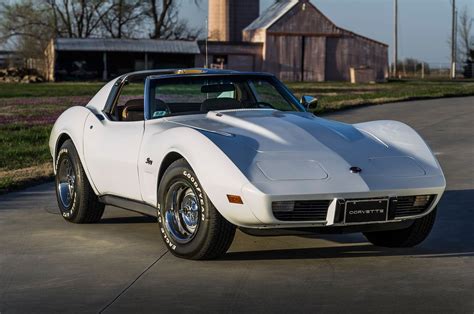 1975 Chevrolet Corvette Sting Ray Muscle Classic Old Original White Usa