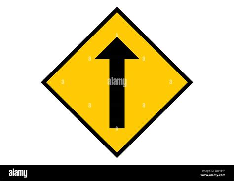 Go Straight Sign On The Road Stock Photo Alamy