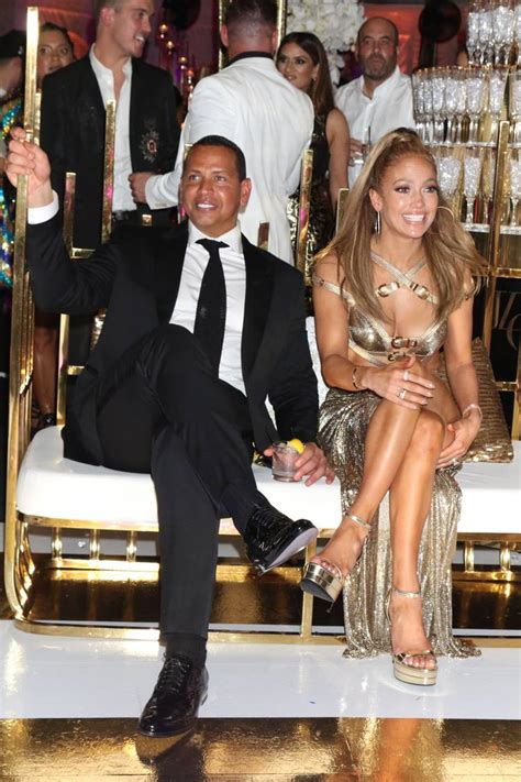 Jlo Wore A Dress With A Hip High Slit For Her 50th Birthday Who What Wear Uk