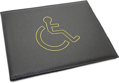 Soft Leather Disabled Badge Holder Wallet Disability Parking Badge