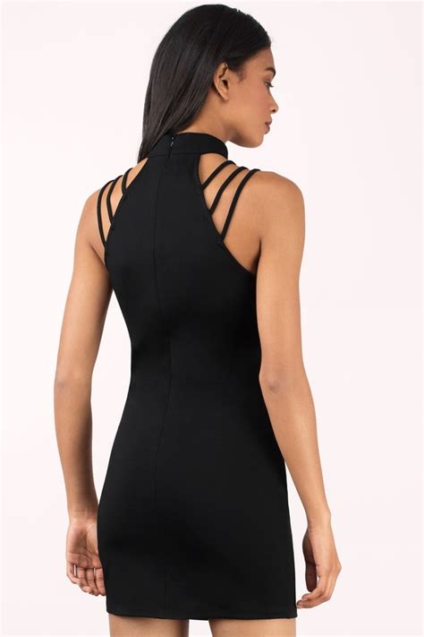Trendy Black Bodycon Dress Multi Strap Dress Bodycon Dress 20
