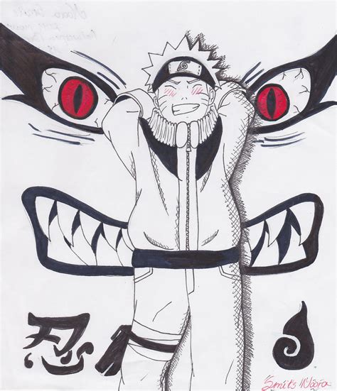 Naruto With The 9 Tails Behind By Pearl Eye117 On Deviantart